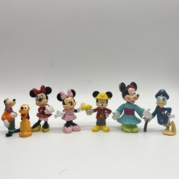 Disney Other - Disney Bundle Lot Of‎ 7 Mickey Donald Minnie White House Pluto Cake Toppers  PVC